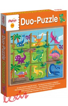 PUZZLE 2X9 - ΔΕΙΝΟΣΑΥΡΟΙ (DUO-PUZZLE DINOSAURS)