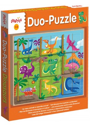 PUZZLE 2X9 - ΔΕΙΝΟΣΑΥΡΟΙ (DUO-PUZZLE DINOSAURS)